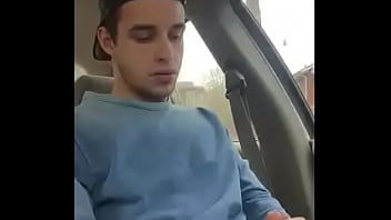 Preview 2 of Step Tits Blackmail - Hot Twink&#039_s car cock stroking