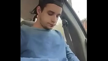 Preview 4 of Step Tits Blackmail - Hot Twink&#039_s car cock stroking