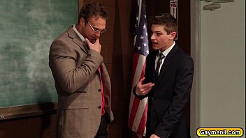 Preview 1 of Son Fuck Mom At Kitchen Real - Sucking dick of the detention teacher