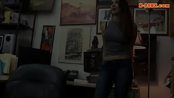 Preview 1 of Panty Cream Pie - Brunette babe pawns her twat and fucked