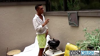 Preview 3 of Pussy Licked Big Boobs In Office - Skinny twink Tyler Eaten getting picked up on the nude beach