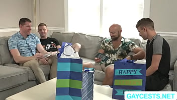 Preview 1 of Xxx Bath Vid - Lucky stepdads analed their stepsons on fathersday