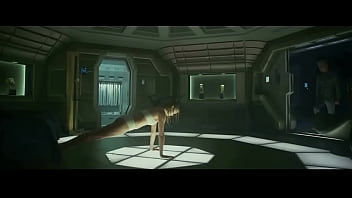Preview 2 of Oiled Booty Porn - Charlize Theron in Prometheus (2012)