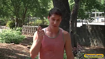 Preview 1 of Anal Impaled Bondage Shemale - Jake blowjob Pauls dick and fucks anal