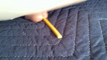Preview 3 of Big Clit Licking - Yellow plastic in dick cumming