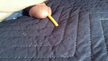 Preview 1 of Big Clit Licking - Yellow plastic in dick cumming