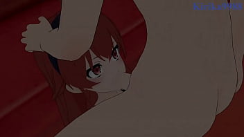 Preview 1 of B Xxxc - Eris Boreas Greyrat and Ghislaine Dedoldia intense sex. - Mushoku Tensei Hentai