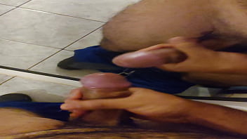 Preview 4 of Mom Help Sonto Cum - Almost cumming in front the mirror