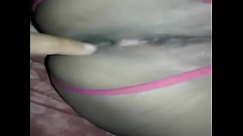 Preview 4 of Fingering Body Shaking - Indonesia hot mama wearing red g string shaken dick