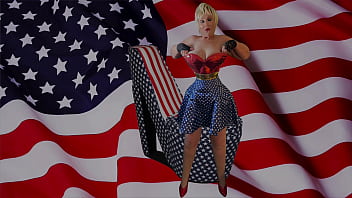 Preview 4 of Lecole Porno - Granny Carmen&#039_s US Flag Day Masturbation Cum