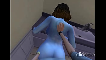 Preview 3 of Porn Black Six Video - blue girlfriend sex at home kitchen