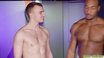 Preview 1 of Sex Babs5 - Two friends Trent King and Ryan Jacobs come up with excuses to jerk each other off and then take things even further