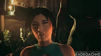 Preview 2 of Indian Two Girls Sex - Lara Croft and Tribal Futa animation