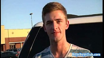 Preview 1 of Blowjob Jeans - Interracial Hardcore Gay Bareback Sex Fuck Movie 14