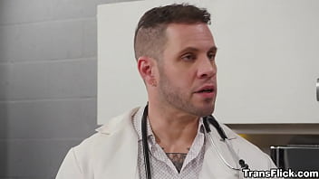 Preview 1 of Unwilling Forced Tied Gag - Doctor Wolf Hudson getting so much flirty with his trans patient Kalli Grace and they end up having sex
