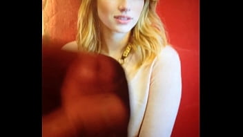 Preview 3 of Douter Sex Sofrlt - Emma Roberts Cum Tribute 1