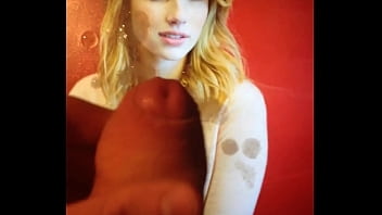 Preview 4 of Douter Sex Sofrlt - Emma Roberts Cum Tribute 1