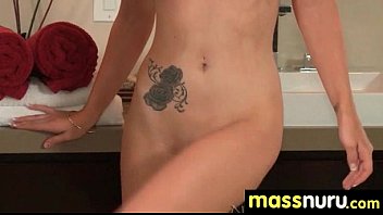 Preview 2 of Asian Ordinary - Nuru Massage Ends with a Hot Shower Fuck 4
