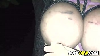 Preview 3 of Booty Yoga Shorts - Tied big BBW tits get punished the rough way