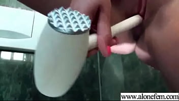 Preview 2 of Hand Job Romantic - Amateur Girl (noleta) Put Sex Things In Her Holes clip-20