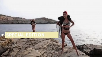 Preview 1 of Gay Men Small Scenes - cliffside-duo-stefania-vienna-nude-3min