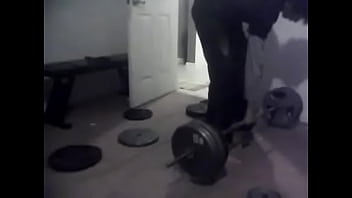 Preview 3 of Gand Kisses Pron - razA one hand deadlift 215 lbs razA Louis tito brooke