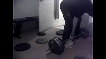 Preview 4 of Gand Kisses Pron - razA one hand deadlift 215 lbs razA Louis tito brooke