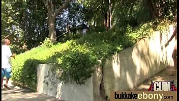 Preview 3 of Mako Oda Creampies - Ebony gets group cumshots 6