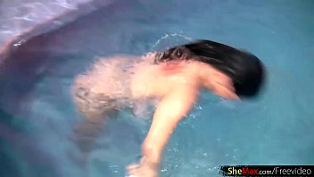 Preview 4 of Bhojpuri Hot Songs New Mona Lisa - Beautiful tgirl covers really huge cock with lotion and cums