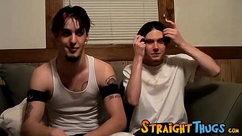 Preview 1 of Leah Goti Boobs - Horny straight thugs Axel and Billy love their meat