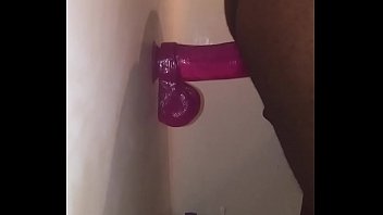 Preview 2 of Free Amna 2 - Watch my tight black pussy fuck my 8&quot_ dildo