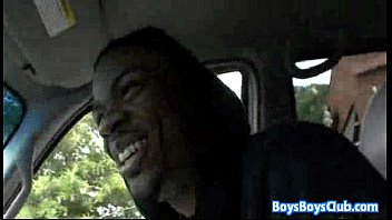 Preview 2 of Boob Shuck - Huge black stud breeding white gay muscular guy 32