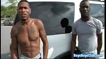 Preview 1 of Two Brothers One Sister Xxx - Huge black stud breeding white gay muscular guy 12