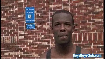 Preview 1 of Anal Fist Gangbang - Huge black stud breeding white gay muscular guy 34