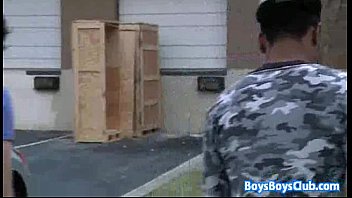 Preview 2 of Brazzers Reagan Fox - Huge black stud breeding white gay muscular guy 02