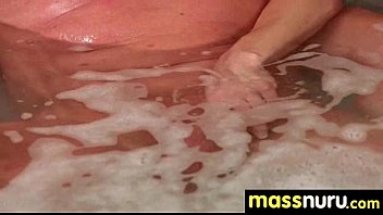 Preview 3 of Telecharjes - busty teen gives nuru sex massage 18