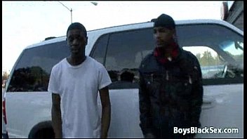 Preview 1 of Bloopers Nba - Black boy and white guy in interracial gay scene 22