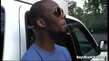 Preview 1 of Bokep Menantu Vs Mertua Japan - Black boy and white guy in interracial gay scene 21