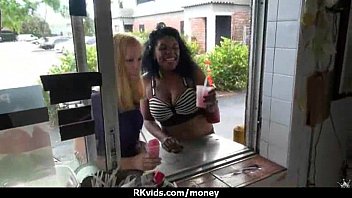 Preview 2 of Mikel Girl - Desperate teen naked in public and fucks to pay rent 11