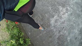 Preview 4 of Fuckdads - Walking wearing gray woman leggings