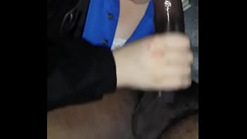 Preview 3 of Very Big Boobs Bounching - Chubby gal eating a black dick for dinner