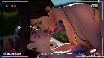 Preview 1 of Johnny Singh Sex Videos - Animated 3D Lesbian Yuri Kissing Hentai Compilation