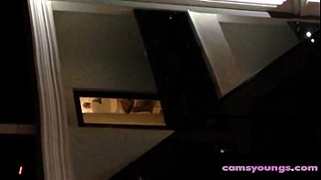 Preview 3 of Mia Malkofia - Hotel Gespannt Sau Wichst per Handy Mit Freund Porn