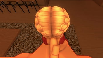 Preview 3 of Shasha Gray Gangbang - Roblox girl sucking a small cock of his royal boyfriend