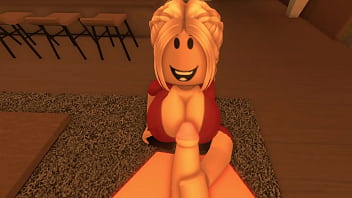 Preview 1 of Shasha Gray Gangbang - Roblox girl sucking a small cock of his royal boyfriend
