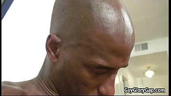 Preview 4 of Sunway Giza Massage - White twink amazed by a black big dick 07