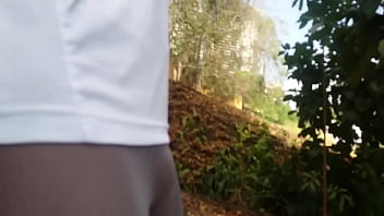 Preview 1 of Playboy Videos Hd - Flashing in public wearing gray leggings