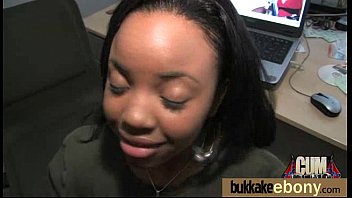 Preview 1 of Mom Forced Scream - Ebony Babe Sucks Group Of White Guys 22