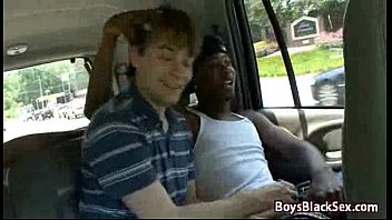 Preview 1 of Old Man Tricks Innocent Teen - Twink getting shared by hung black studs 12