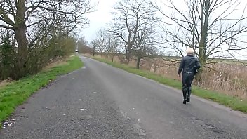 Preview 2 of Bull Whipping Maid - on road crossdresser